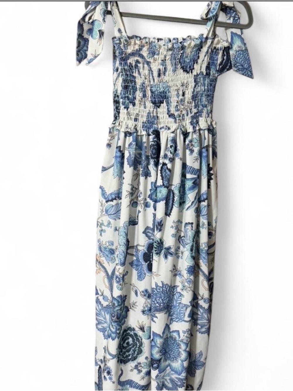 Amazon Blue and White Floral Maxi Dress